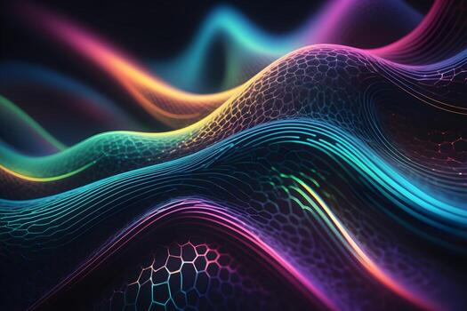 Neural Pattern Technology Background Ai Generative photo