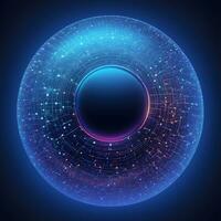 AI generated Iot Technology Futuristic Sphere Background Ai Generative photo