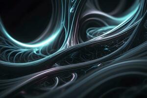 Monochromatic Neural Pattern Technology Background Ai Generative photo