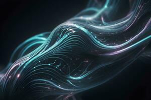 Monochromatic Neural Pattern Technology Background Ai Generative photo