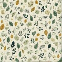 AI generated a pattern of a small leaves and cute shape for notebook photo