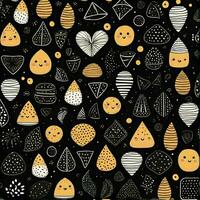 AI generated a pattern of a small Geometric shape and cute shape for notebook photo