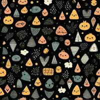 AI generated a pattern of a small Geometric shape and cute shape for notebook photo