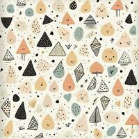 AI generated a pattern of a small Geometric shape and cute shape for notebook photo