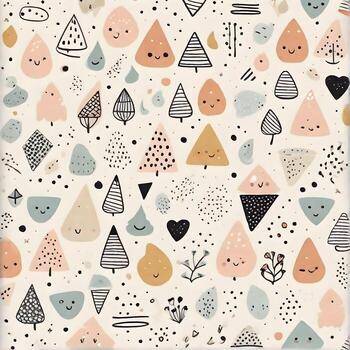 ai generado un modelo de un pequeño geométrico forma y linda forma para cuaderno foto