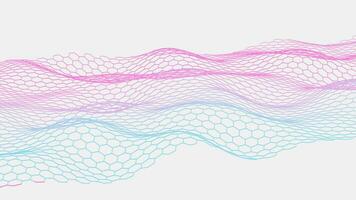resumen hexagonal cuadrícula fondo, 3d representación. video