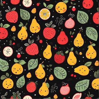 ai generado un modelo de un pequeño Fruta y linda forma para cuaderno foto