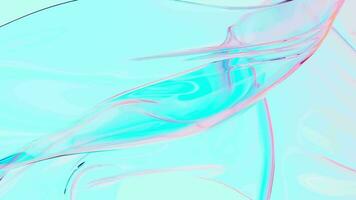 Abstract flowing transparent glass , 3d rendering. video