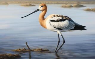 AI generated American Avocet photo