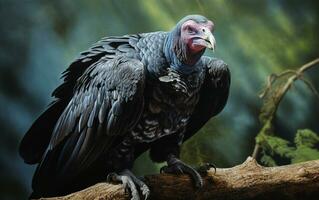 ai generativo Turquía buitre pájaro en natural ambiente foto