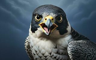 ai generativo halcón peregrino halcón pájaro ilustración fotografía foto