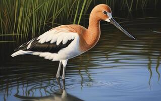 AI generated American Avocet photo