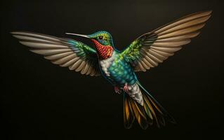 AI Generative Hummingbird Natural animal illustration photography photo