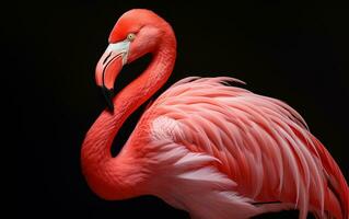 AI Generative American Flamingo bird photography photo