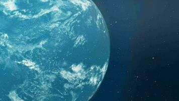 realista planeta tierra en espacio 3d representación video