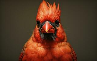 AI Generative Cardinal bird Natural animal photograph photo