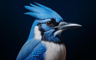 AI Generative Blue Jay Natural bird photography photo