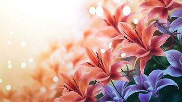 AI Generative flower for nature background photo