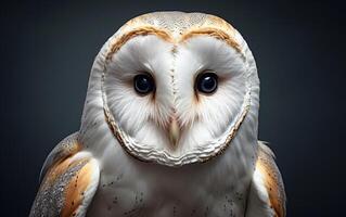 AI Generative Barn Owl bird photography photo