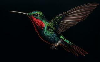 AI Generative Hummingbird Natural animal illustration photography photo