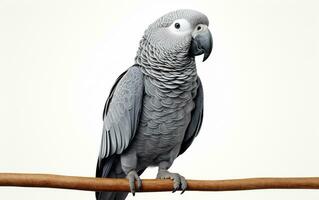 AI generated African Grey Parrot photo