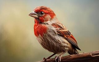 AI Generative cute Sparrow bird on natural environment photo