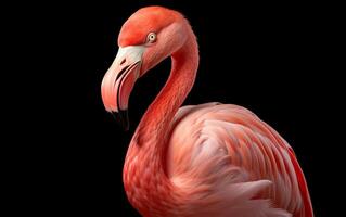 AI Generative American Flamingo bird photography photo