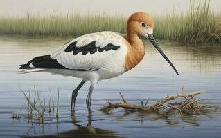 AI generated American Avocet photo