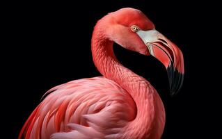 AI Generative American Flamingo bird photography photo