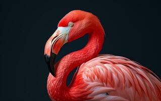 AI Generative American Flamingo bird photography photo