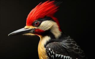 AI Generative Woodpecker bird on natural environment photo