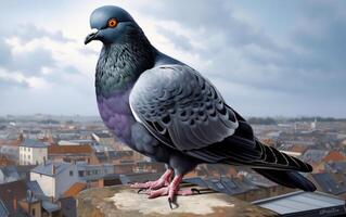 AI Generative Pigeon bird realistic photography photo