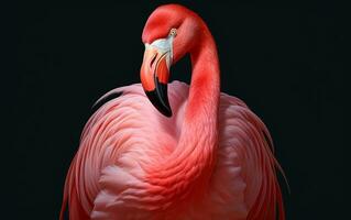 AI Generative American Flamingo bird photography photo