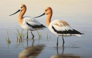 AI generated American Avocet photo