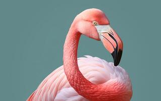 AI Generative American Flamingo bird photography photo