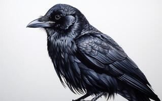 AI Generative American Crow outdoor bird photography photo