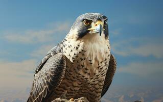 AI Generative Peregrine Falcon bird illustration photography photo