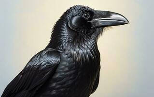 AI Generative American Crow outdoor bird photography photo