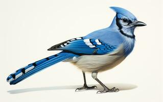 AI Generative Blue Jay Natural bird photography photo