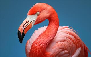 AI Generative American Flamingo bird photography photo