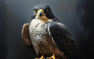 AI Generative Peregrine Falcon bird illustration photography photo