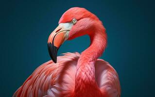 AI Generative American Flamingo bird photography photo