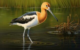 AI generated American Avocet photo