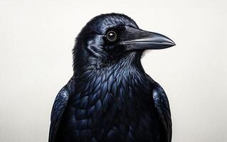 AI Generative American Crow outdoor bird photography photo