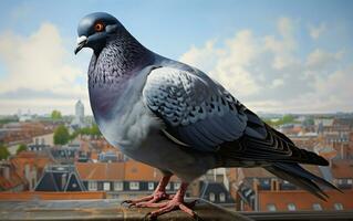 AI Generative Pigeon bird realistic photography photo