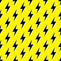 Thunder vector seamless pattern, wallpaper. Bolt symbol pattern. Yellow  seamless pattern with electric lightning bolts.