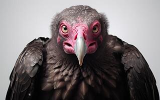 AI Generative Turkey Vulture bird on natural environment photo