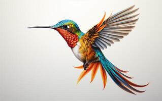 ai generativo colibrí natural animal ilustración fotografía foto