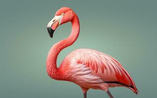 AI Generative American Flamingo bird photography photo