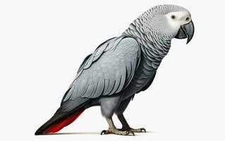 AI generated African Grey Parrot photo